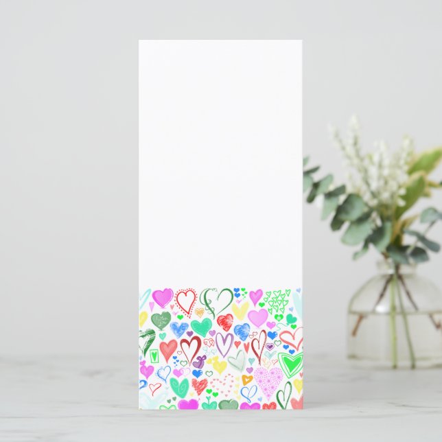 Pattern Of Hearts, Colorful Hearts, Hearts Pattern (Standing Front)