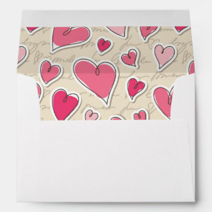 Pattern of Hearts Envelope