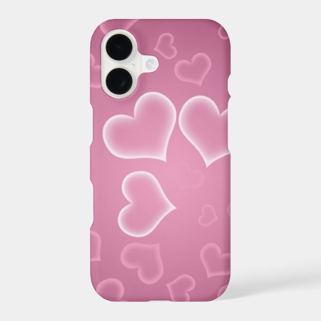 Pattern Of Hearts, Pink Hearts, Hearts Pattern Iphone Case (Back)