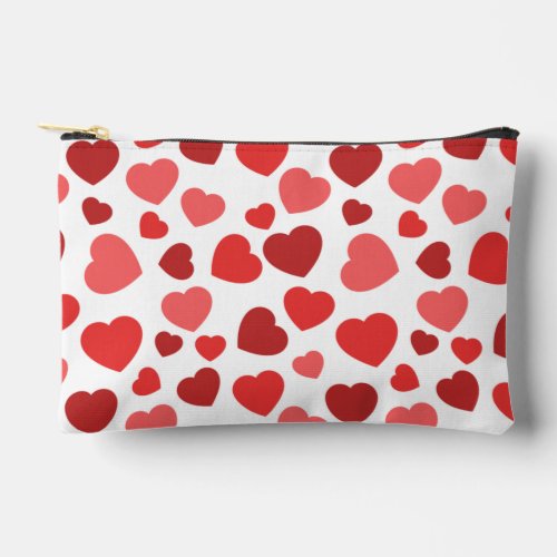 Pattern Of Hearts Red Hearts Hearts Pattern Accessory Pouch