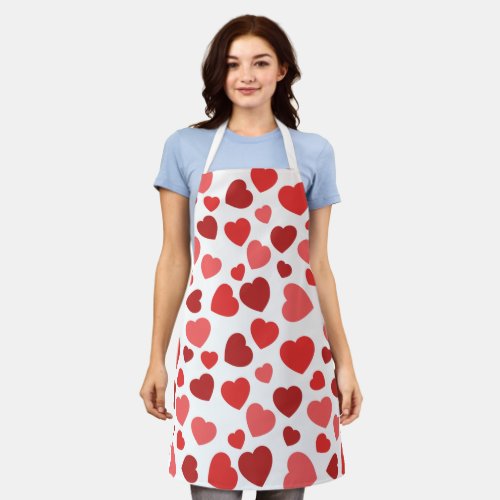 Pattern Of Hearts Red Hearts Hearts Pattern Apron