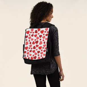 Pattern Of Hearts, Red Hearts, Hearts Pattern Backpack