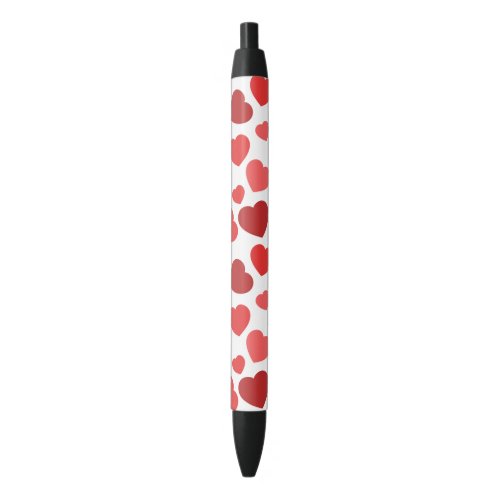 Pattern Of Hearts Red Hearts Hearts Pattern Black Ink Pen