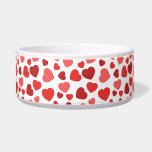 Pattern Of Hearts, Red Hearts, Hearts Pattern Bowl<br><div class="desc">Cute,  fun and adorable pattern with red hearts. Modern and trendy gift,  perfect for Valentine's Day.</div>