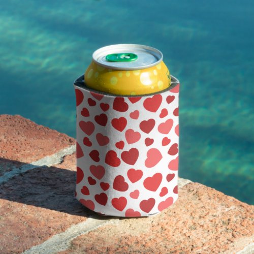 Pattern Of Hearts Red Hearts Hearts Pattern Can Cooler