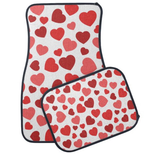 Pattern Of Hearts Red Hearts Hearts Pattern Car Floor Mat