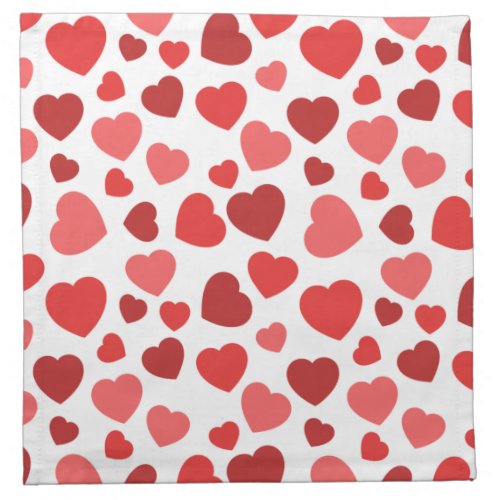 Pattern Of Hearts Red Hearts Hearts Pattern Cloth Napkin