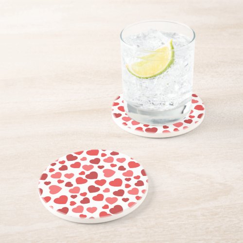 Pattern Of Hearts Red Hearts Hearts Pattern Coaster