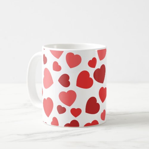Pattern Of Hearts Red Hearts Hearts Pattern Coffee Mug