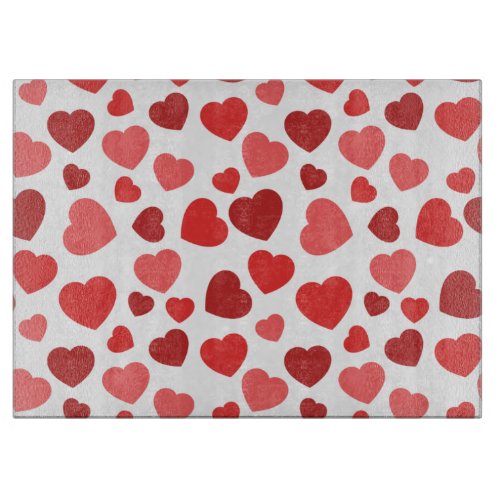 Pattern Of Hearts Red Hearts Hearts Pattern Cutting Board