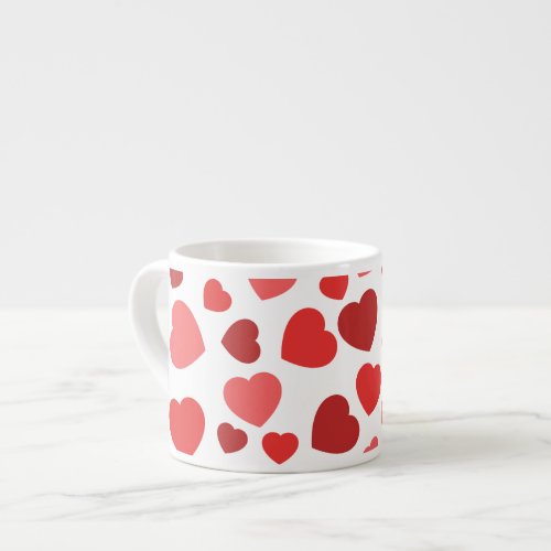 Pattern Of Hearts Red Hearts Hearts Pattern Espresso Cup