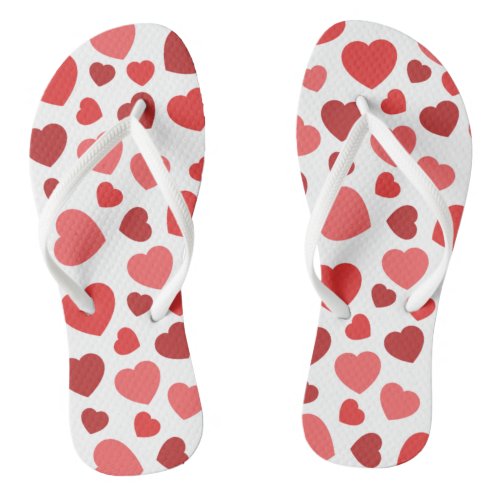 Pattern Of Hearts Red Hearts Hearts Pattern Flip Flops