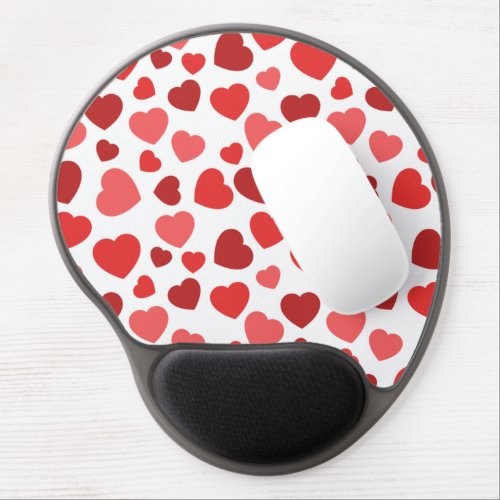 Pattern Of Hearts Red Hearts Hearts Pattern Gel Mouse Pad