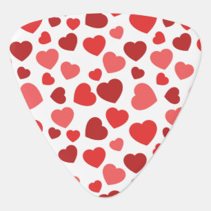 Pattern Of Hearts, Red Hearts, Hearts Pattern Guitar Pick