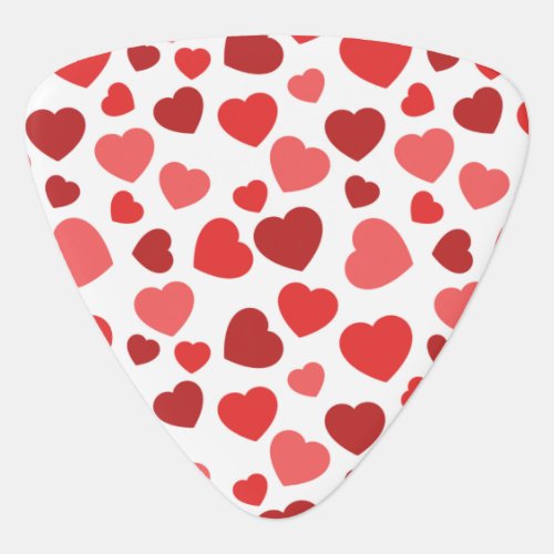 Pattern Of Hearts Red Hearts Hearts Pattern Guitar Pick