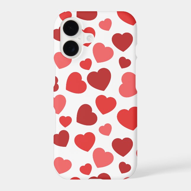 Pattern Of Hearts, Red Hearts, Hearts Pattern Iphone Case (Back)