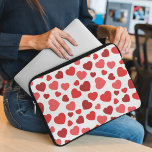 Pattern Of Hearts, Red Hearts, Hearts Pattern Laptop Sleeve