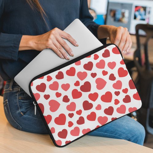Pattern Of Hearts Red Hearts Hearts Pattern Laptop Sleeve