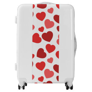 Pattern Of Hearts, Red Hearts, Hearts Pattern Luggage