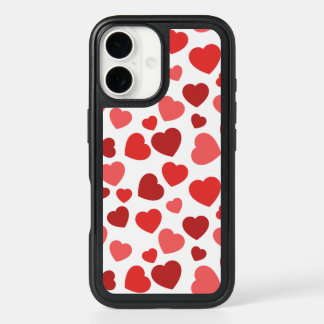 Pattern Of Hearts, Red Hearts, Hearts Pattern iPhone 16 Case
