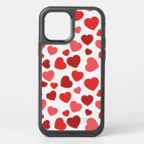 Pattern Of Hearts, Red Hearts, Hearts Pattern OtterBox Symmetry iPhone 12 Case