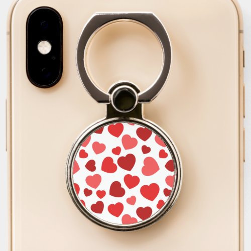 Pattern Of Hearts Red Hearts Hearts Pattern Phone Ring Stand