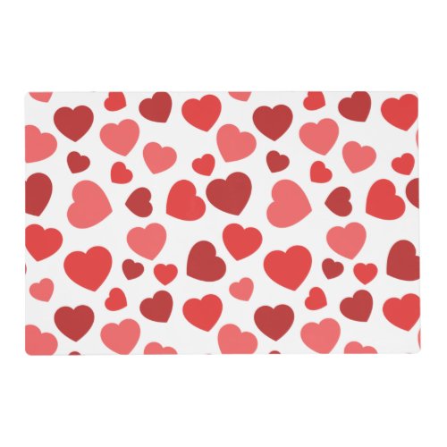 Pattern Of Hearts Red Hearts Hearts Pattern Placemat