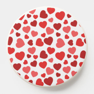 Pattern Of Hearts, Red Hearts, Hearts Pattern PopSocket