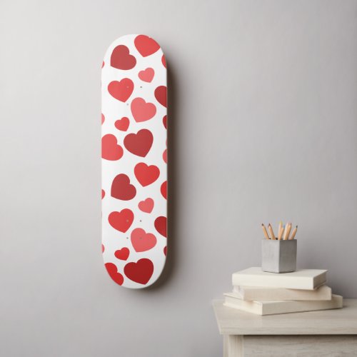 Pattern Of Hearts Red Hearts Hearts Pattern Skateboard