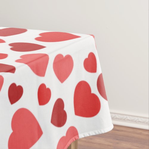 Pattern Of Hearts Red Hearts Hearts Pattern Tablecloth