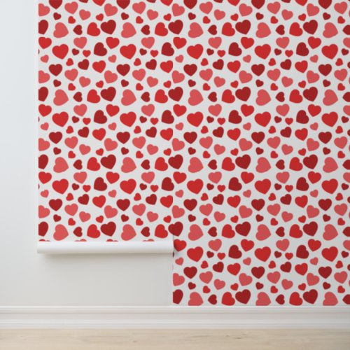 Pattern Of Hearts Red Hearts Hearts Pattern Wallpaper