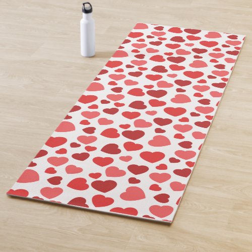Pattern Of Hearts Red Hearts Hearts Pattern Yoga Mat