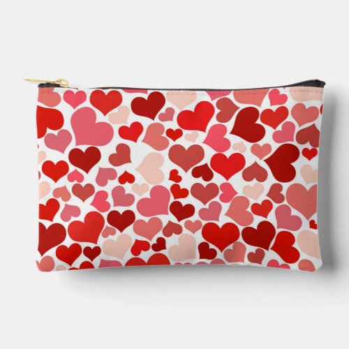 Pattern Of Hearts Red Hearts Love Accessory Pouch