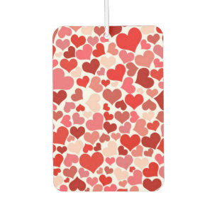 Pattern Of Hearts, Red Hearts, Love Air Freshener