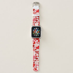 Pattern Of Hearts, Red Hearts, Love Apple Watch Band