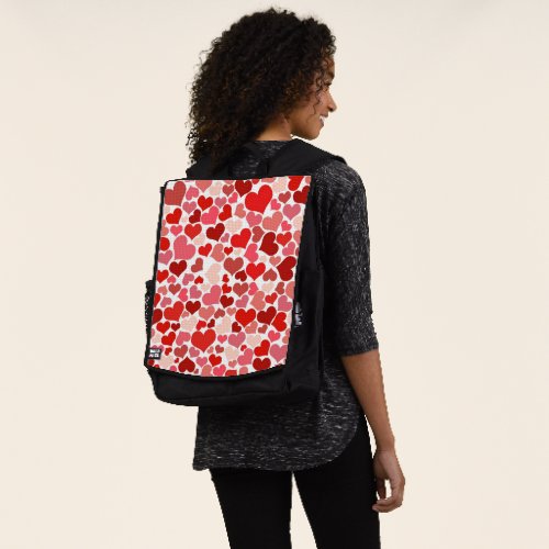 Pattern Of Hearts Red Hearts Love Backpack