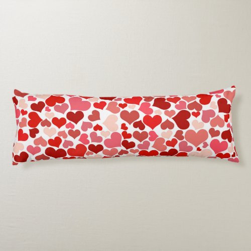Pattern Of Hearts Red Hearts Love Body Pillow
