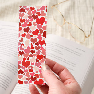Pattern Of Hearts, Red Hearts, Love Bookmarks