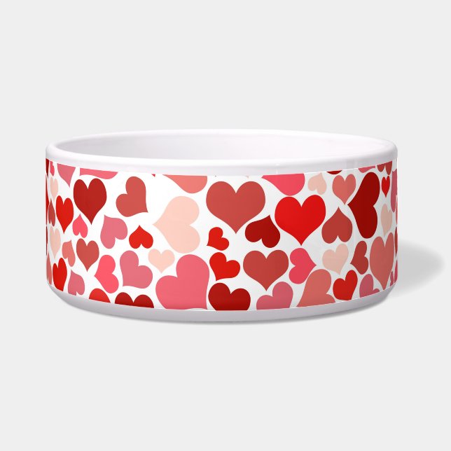 Pattern Of Hearts, Red Hearts, Love Bowl (Front)