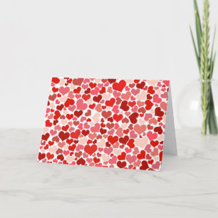 Pattern Of Hearts, Red Hearts, Love Card
