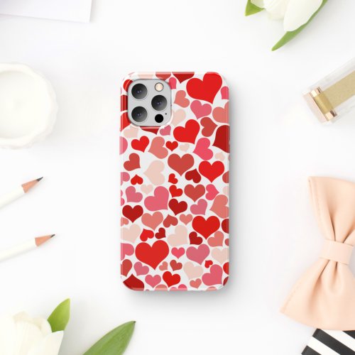 Pattern Of Hearts Red Hearts Love iPhone 11 Case