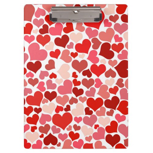 Pattern Of Hearts Red Hearts Love Clipboard