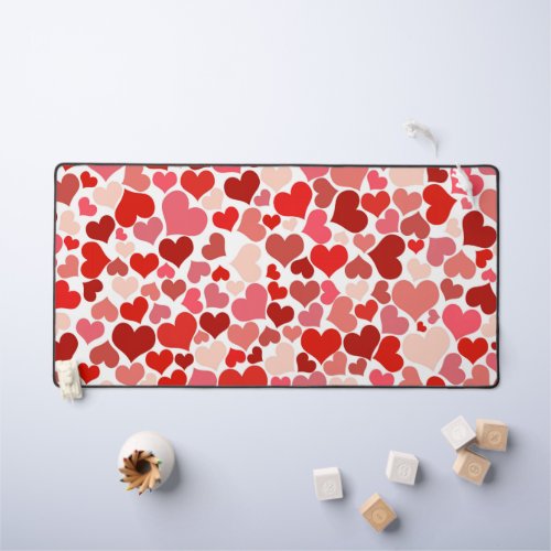 Pattern Of Hearts Red Hearts Love Desk Mat
