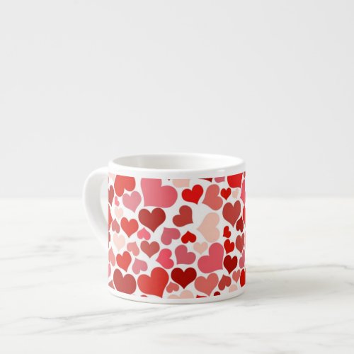 Pattern Of Hearts Red Hearts Love Espresso Cup