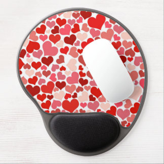 Pattern Of Hearts, Red Hearts, Love Gel Mouse Pad