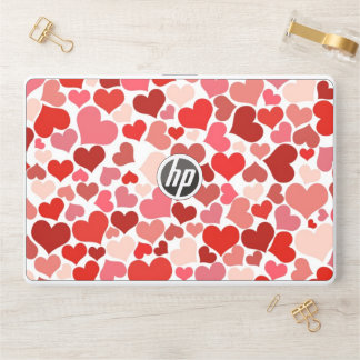 Pattern Of Hearts, Red Hearts, Love HP Laptop Skin