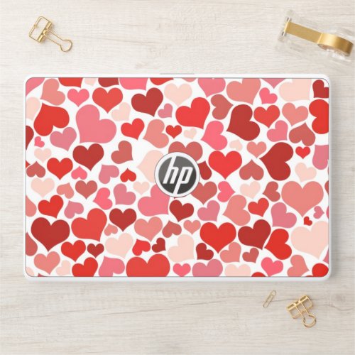 Pattern Of Hearts Red Hearts Love HP Laptop Skin