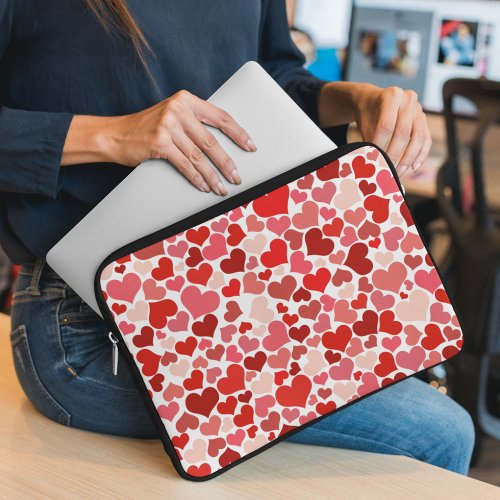 Pattern Of Hearts Red Hearts Love Laptop Sleeve