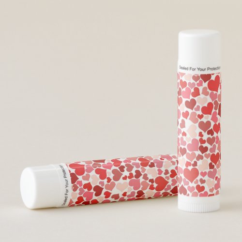 Pattern Of Hearts Red Hearts Love Lip Balm