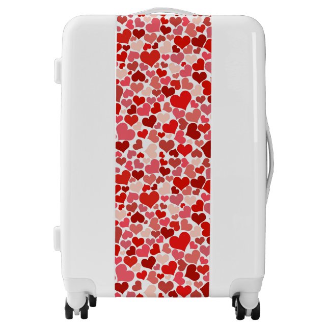Pattern Of Hearts, Red Hearts, Love Luggage (Front)